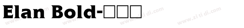 Elan Bold字体转换